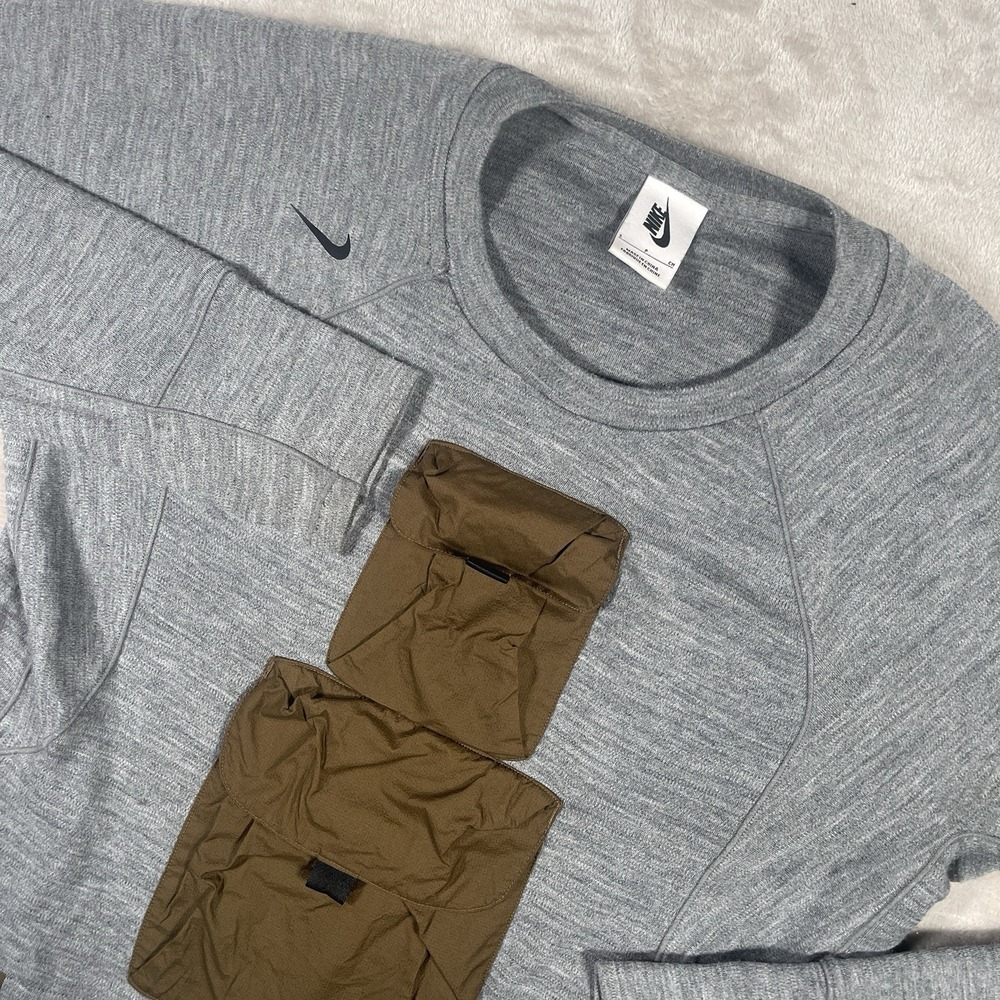 Nikelab AAE 1.0 Pullover Hazel Rush Dark Grey Heather Mens Size Small READ
